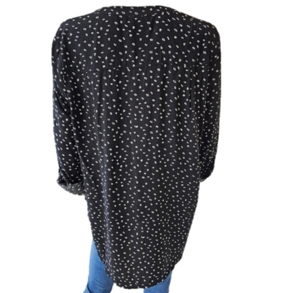 Ana Button Down 3/4 Sleeve Floral Print Blouse Size M - Picture 5 of 11